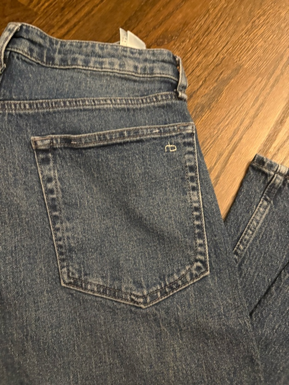 rag & bone light blue Lori Mid-Rise Wide Leg Jeans - runs a bit bigger